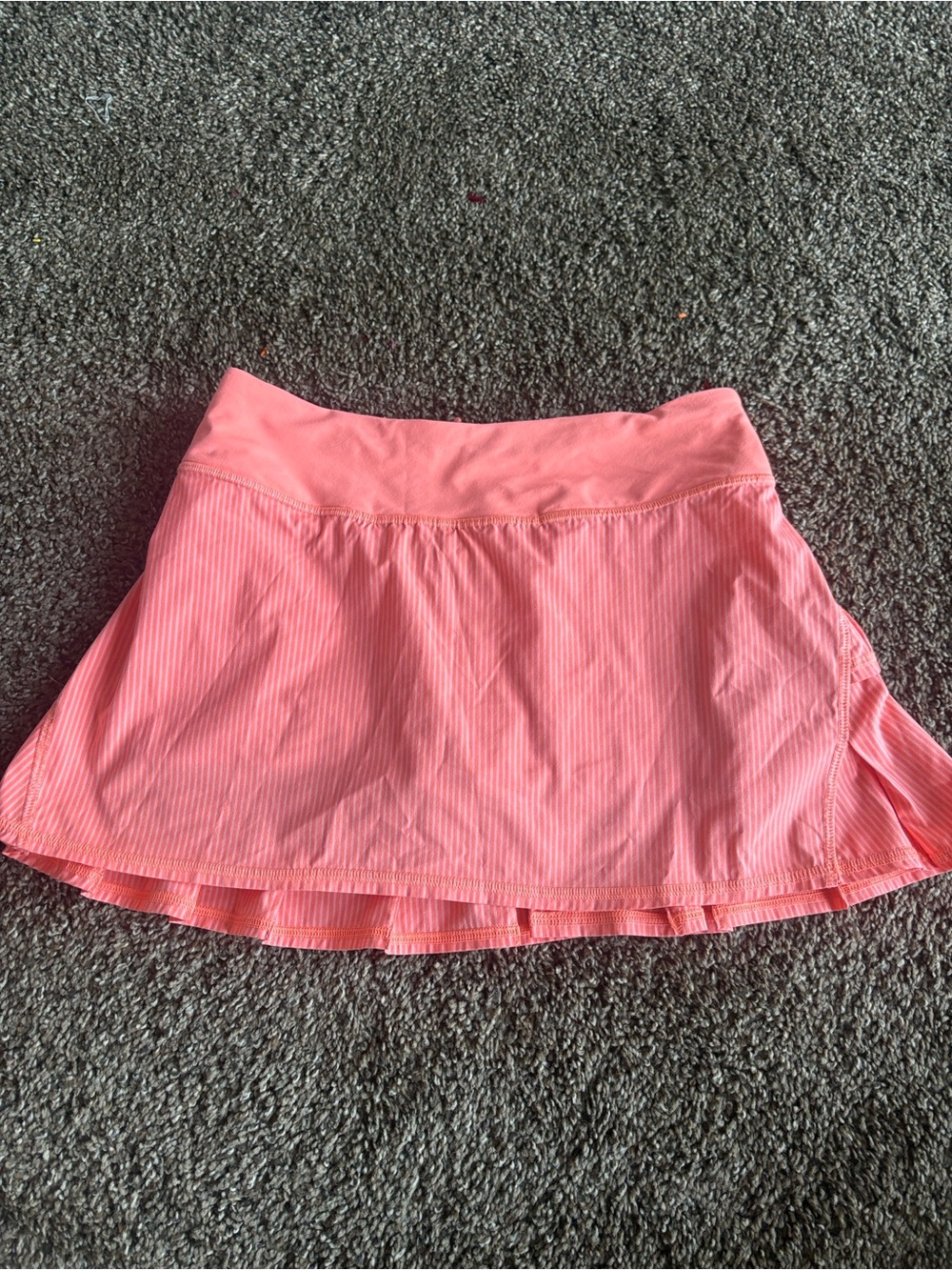 RARE lululemon Run Pace Setter Wagon Stripe Pop Orange Bleached Coral Tennis - Picture 3 of 4